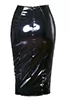 Plume pencil vinyl skirt