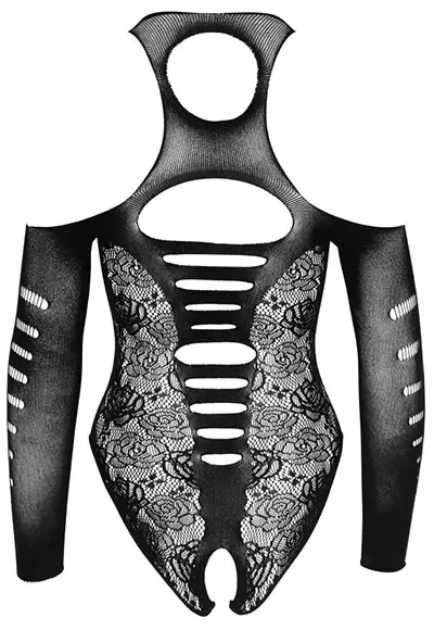 Crotchless Bodysuit cuts out Sleeves