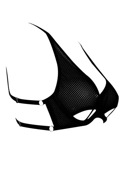 Elf Zhou Open bra Jet Black
