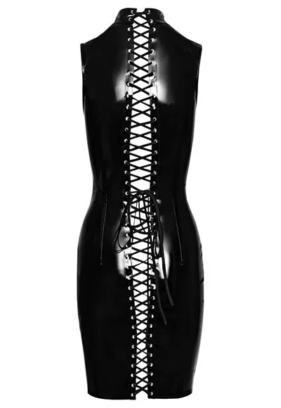 Full zip Vinyl Dress with back Lacing