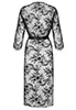 Lashy black Lace robe
