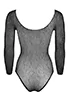 Long sleeve fishnet glitter Bodysuit