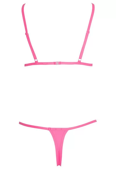 Neon pink bikini