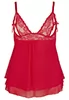 Plus size red babydoll with split cups