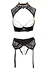 Sensual shelf bra and suspender belt