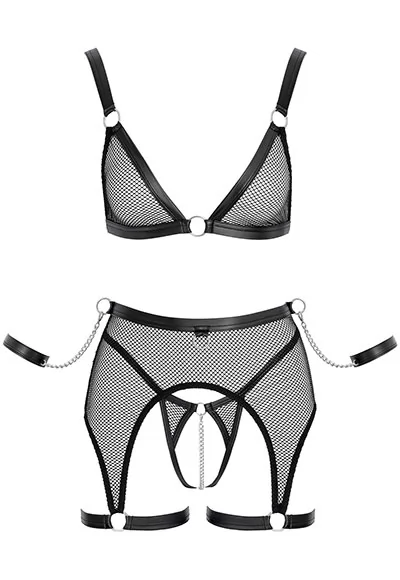 Sexy fishnet bra set 3p