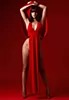 Split red maxi dress Isabella