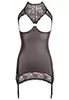 Topless lace false leather Basque