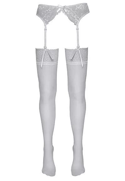White lace garter Stockings