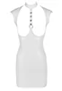 White topless vinyl dress