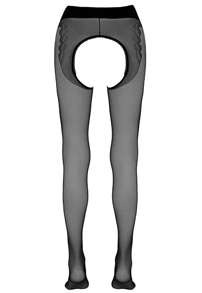 Black crotchless 20 Dn tights