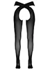 Black opaque crossover tights