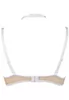 Embroidered white shelf bra beige tulle