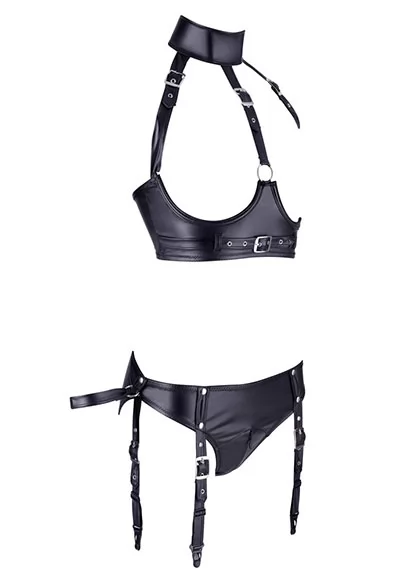 Kinky fetish Lingerie panties open bra collar