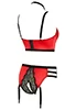 Kinky Red garter suspender lingerie 2 pieces