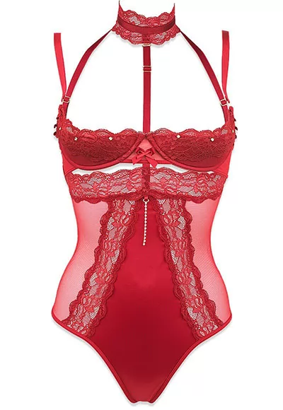 Kepi red Bodysuit without cup