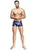 Metallic blue boxer shorts for men