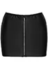 Rhinestone zip mini skirt
