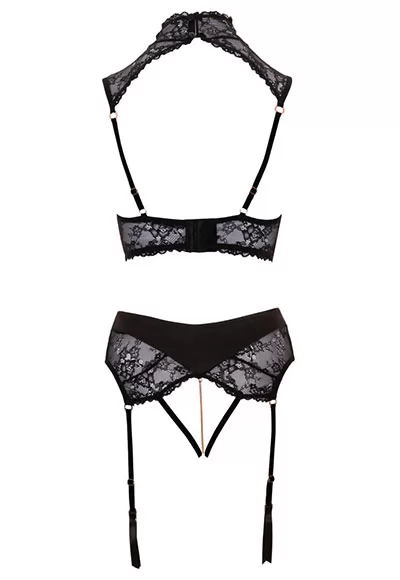 Sensual shelf bra and suspender belt