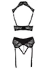 Sensual shelf bra and suspender belt