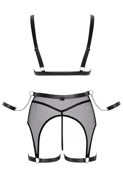 Sexy fishnet bra set 3p