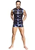 Metallic blue boxer shorts for men