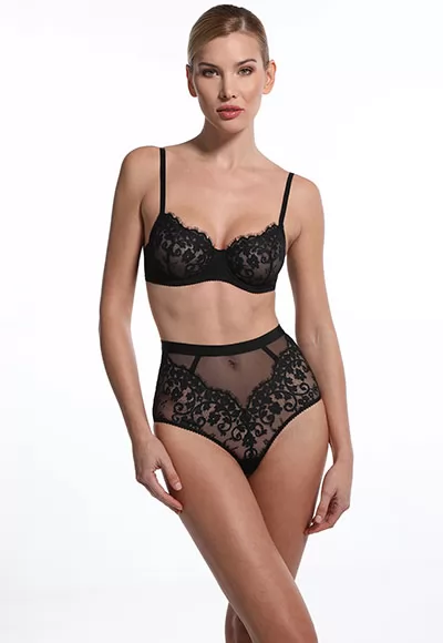 Rivoli black high waisted Brazilian Brief