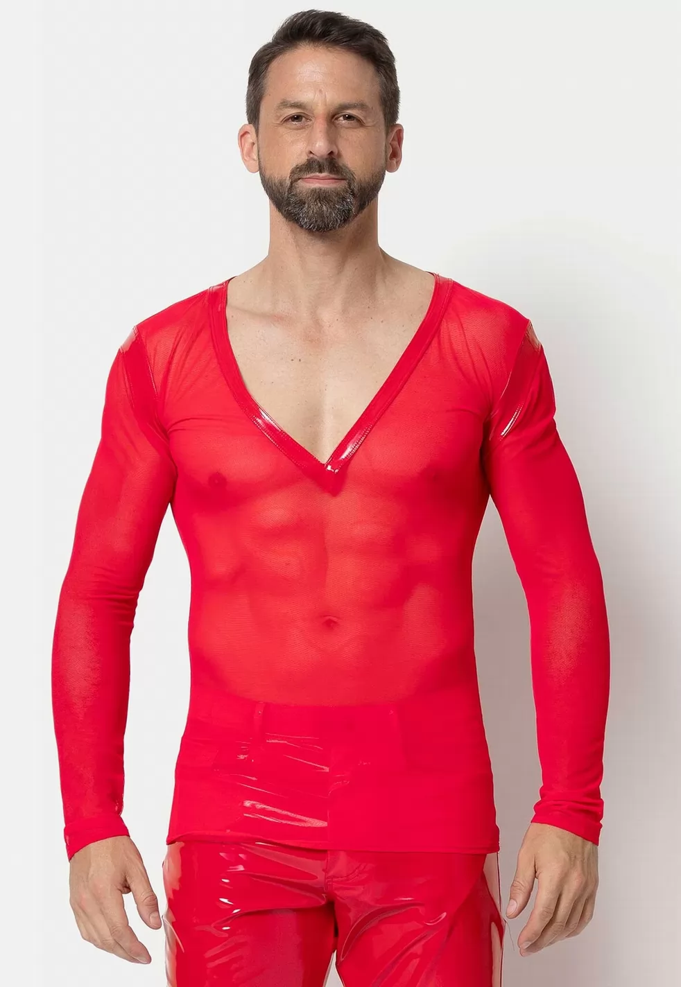 Ali red mesh tee shirt