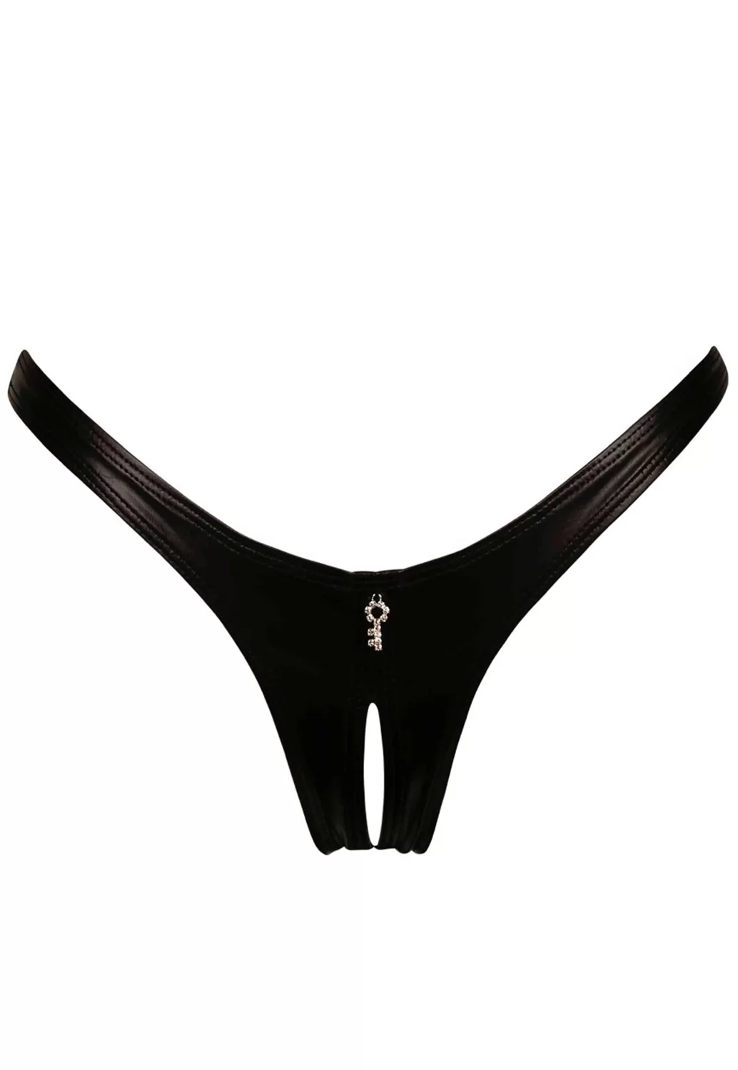 Annabelle L wetlook crotchless thong