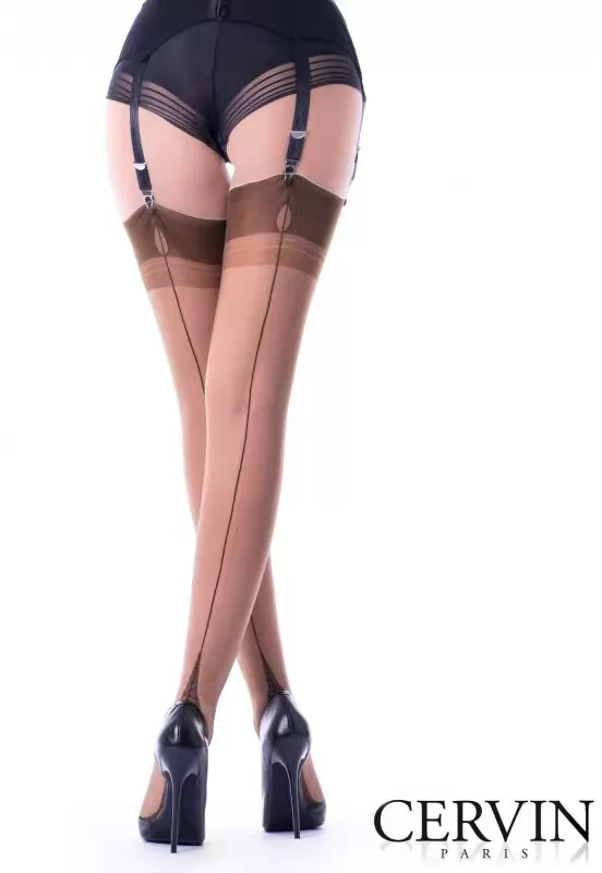 Handmade Dark brown 15D Tentation Stockings