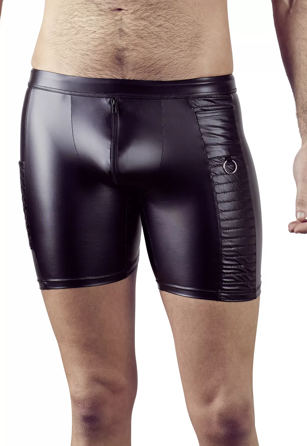 Hot cycling shorts with a zip