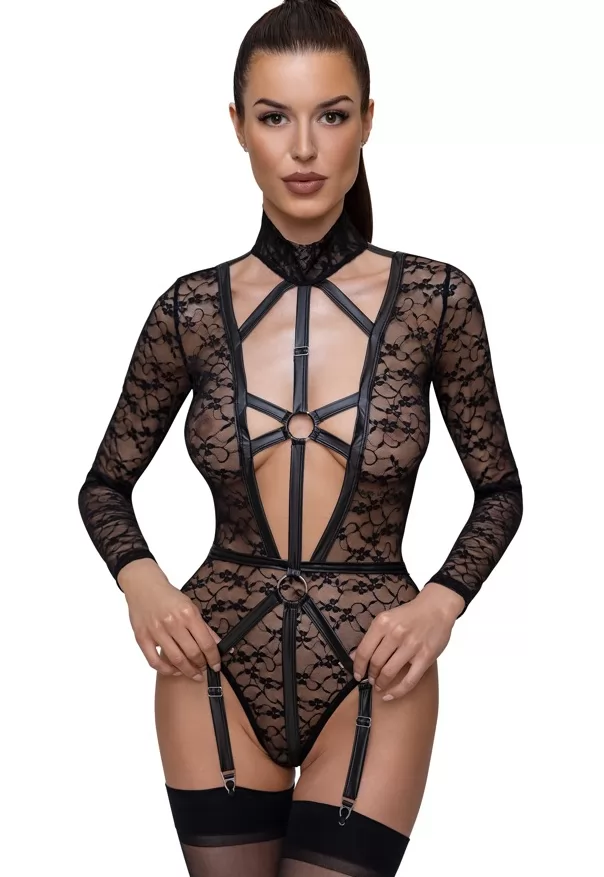 Low cut harness lace Bodysuit