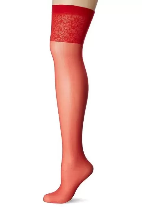 Vesper seamed Stockings Red