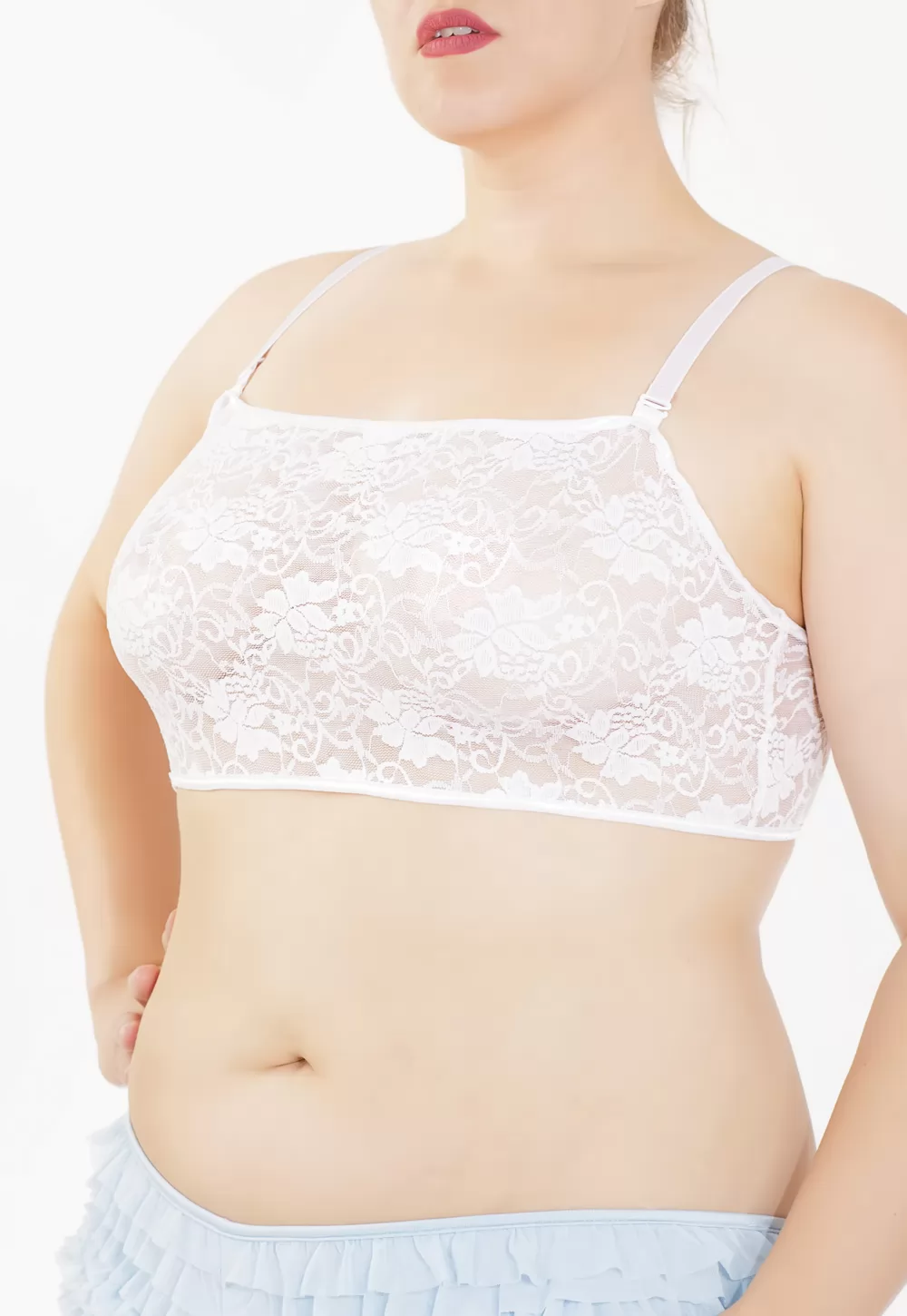 White Stretch lace Bralette