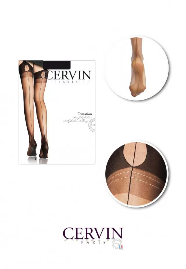 Temptation handmade Gazelle 15D seam stockings