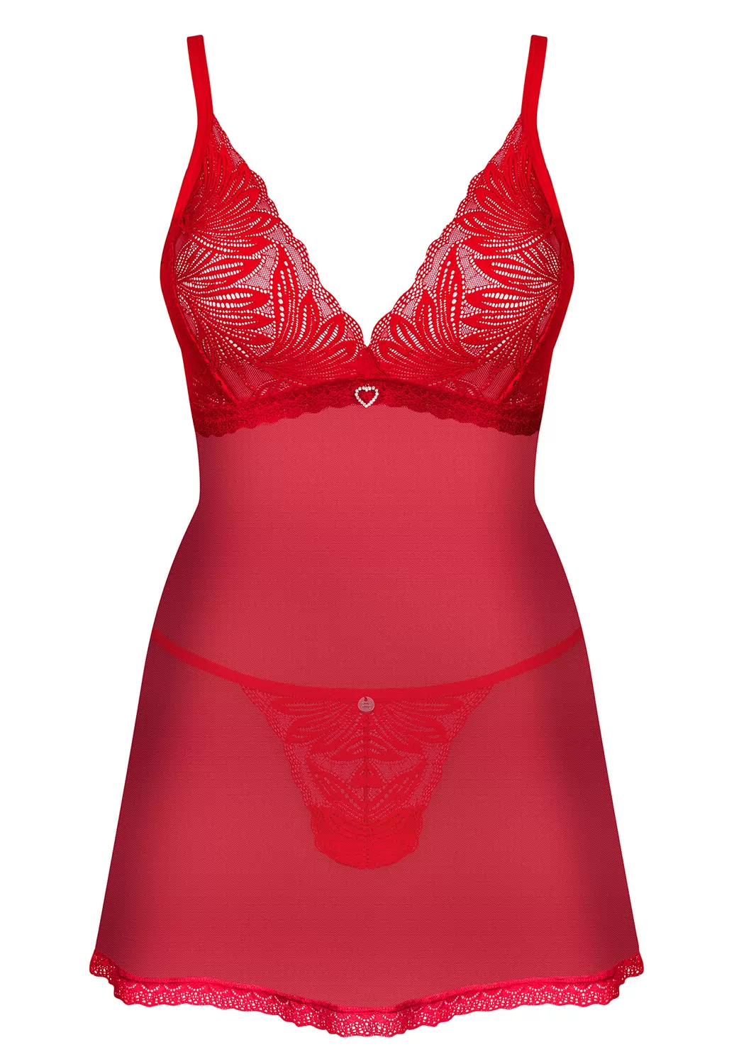 Chilisa red Babydoll and thong