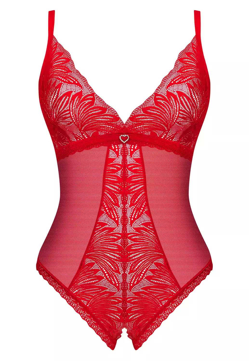 Chilisa red crotchless Bodysuit