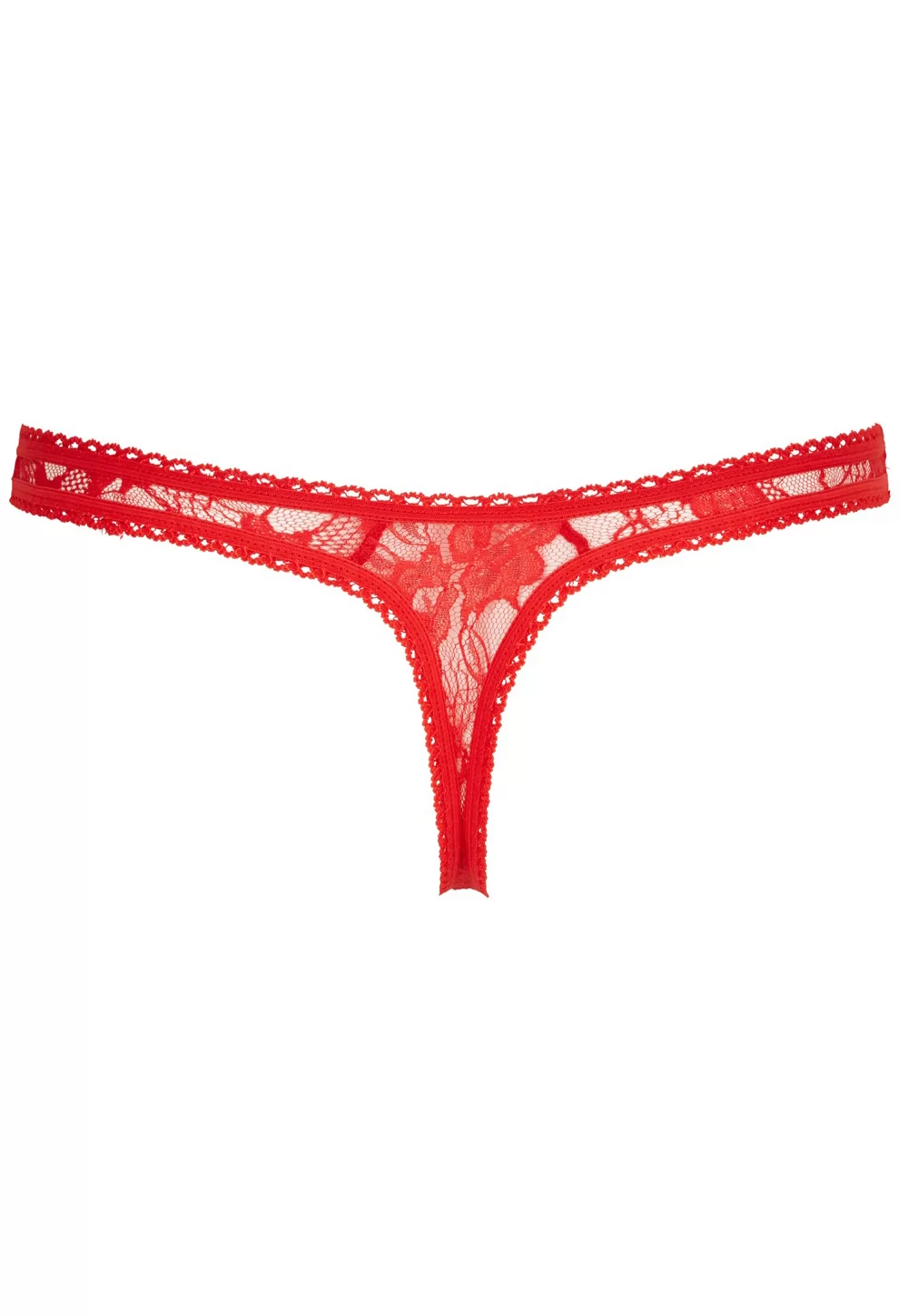 Crotchless Thong red lace