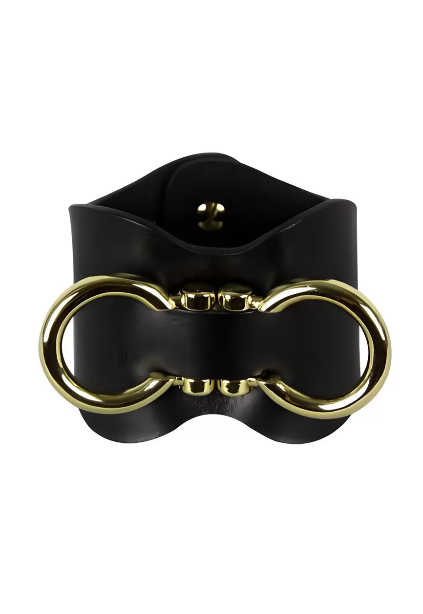 Elf Zhou Monarch Cuff Black Leather Elf Zhou