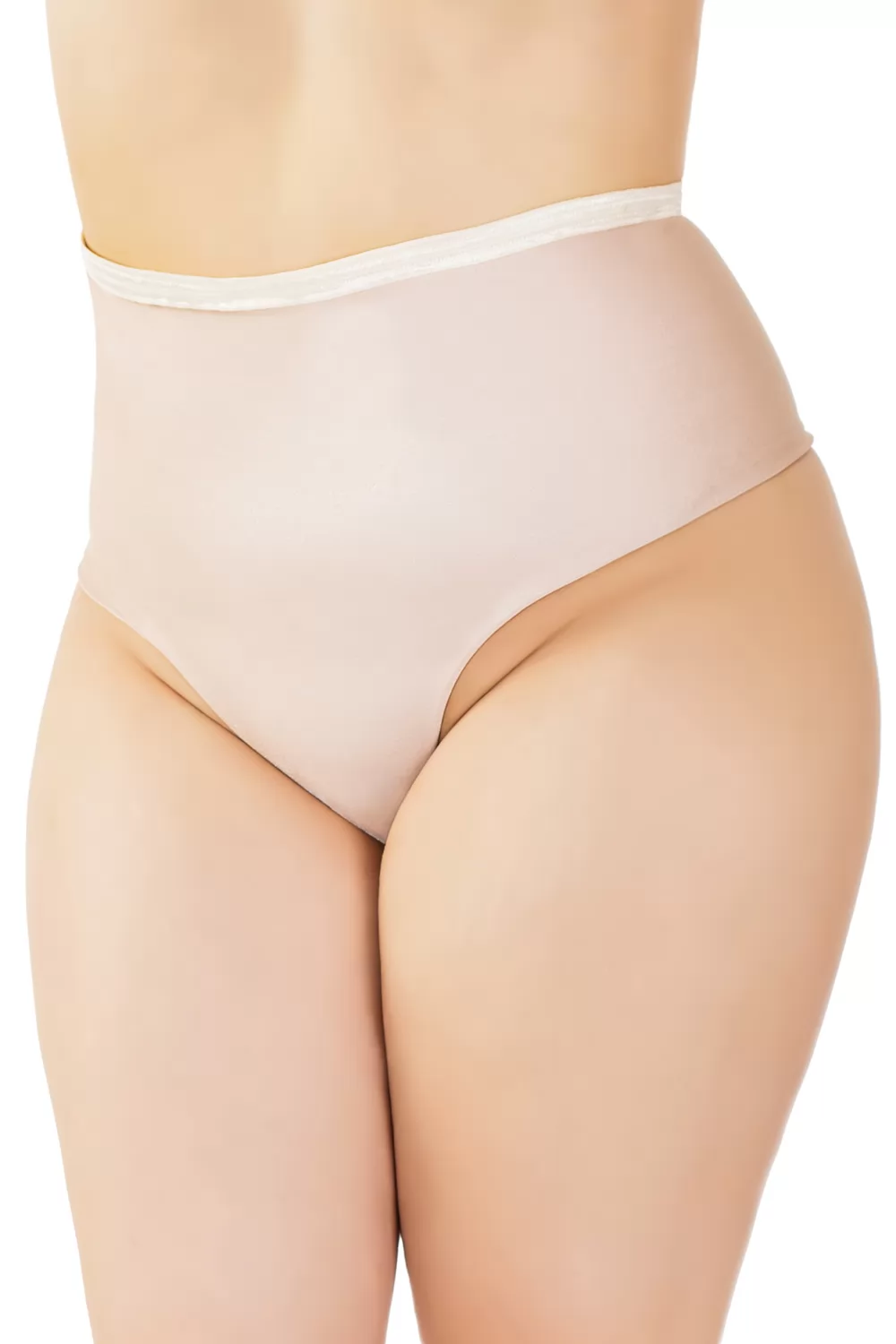 High waist sheathing nude thong