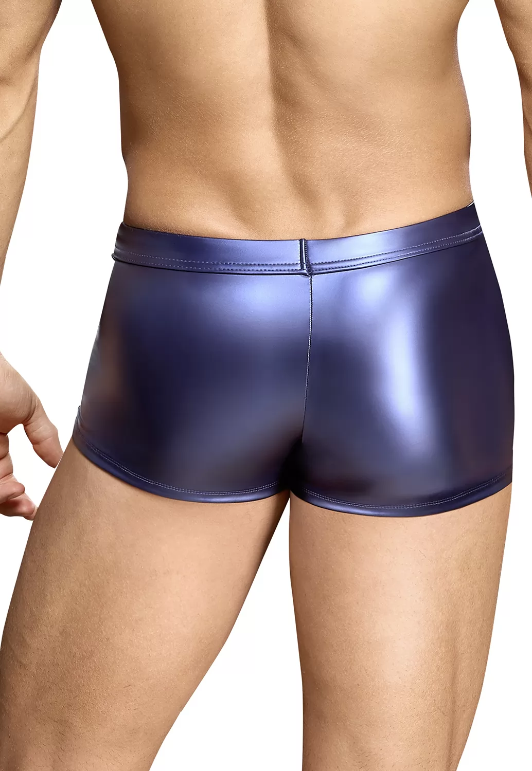 Metallic blue boxer shorts for men