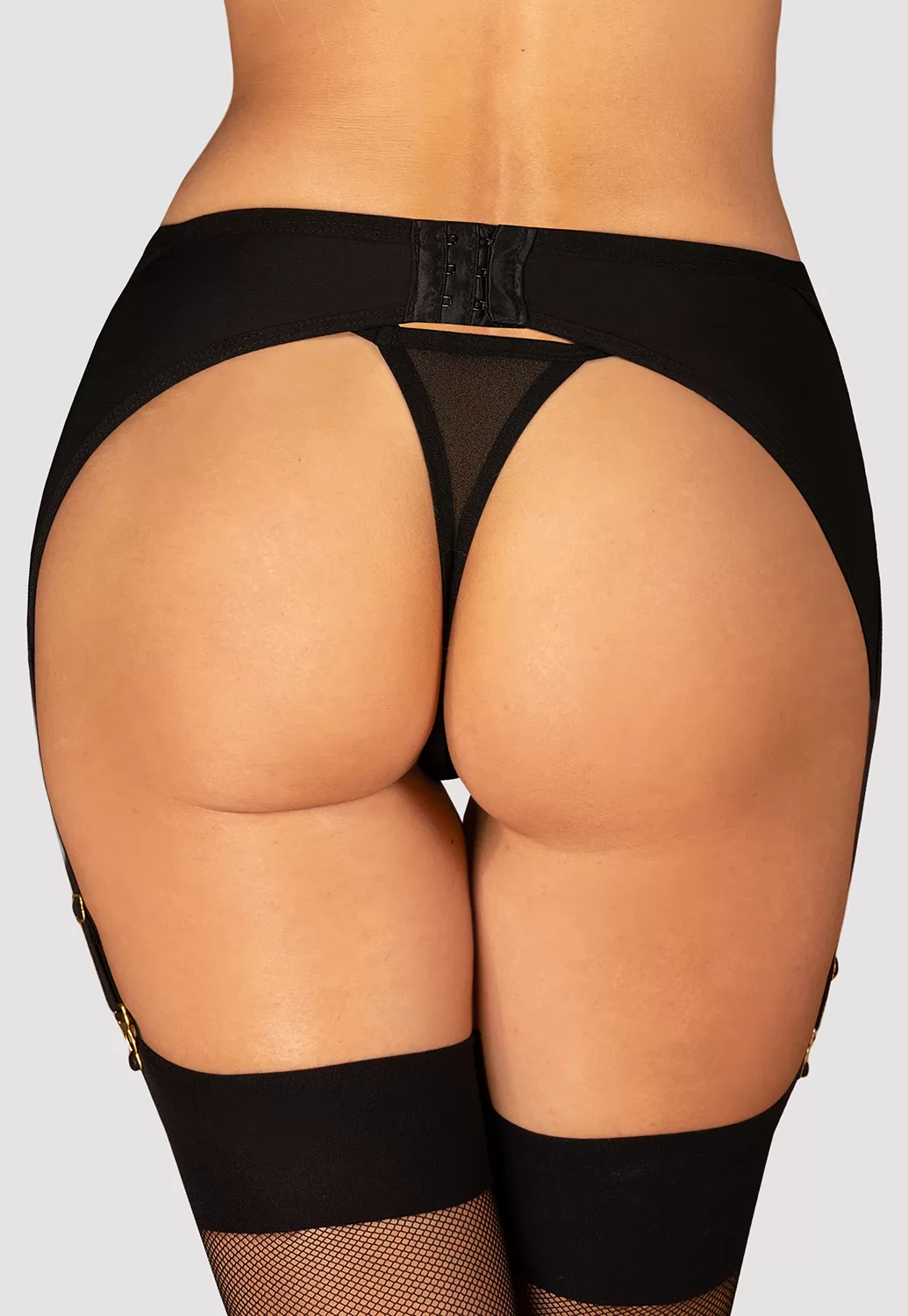 Nesari black Garter Belt