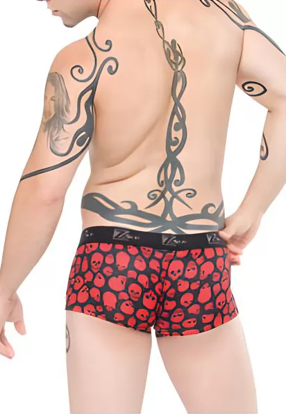 Red skull lycra Boxer brief