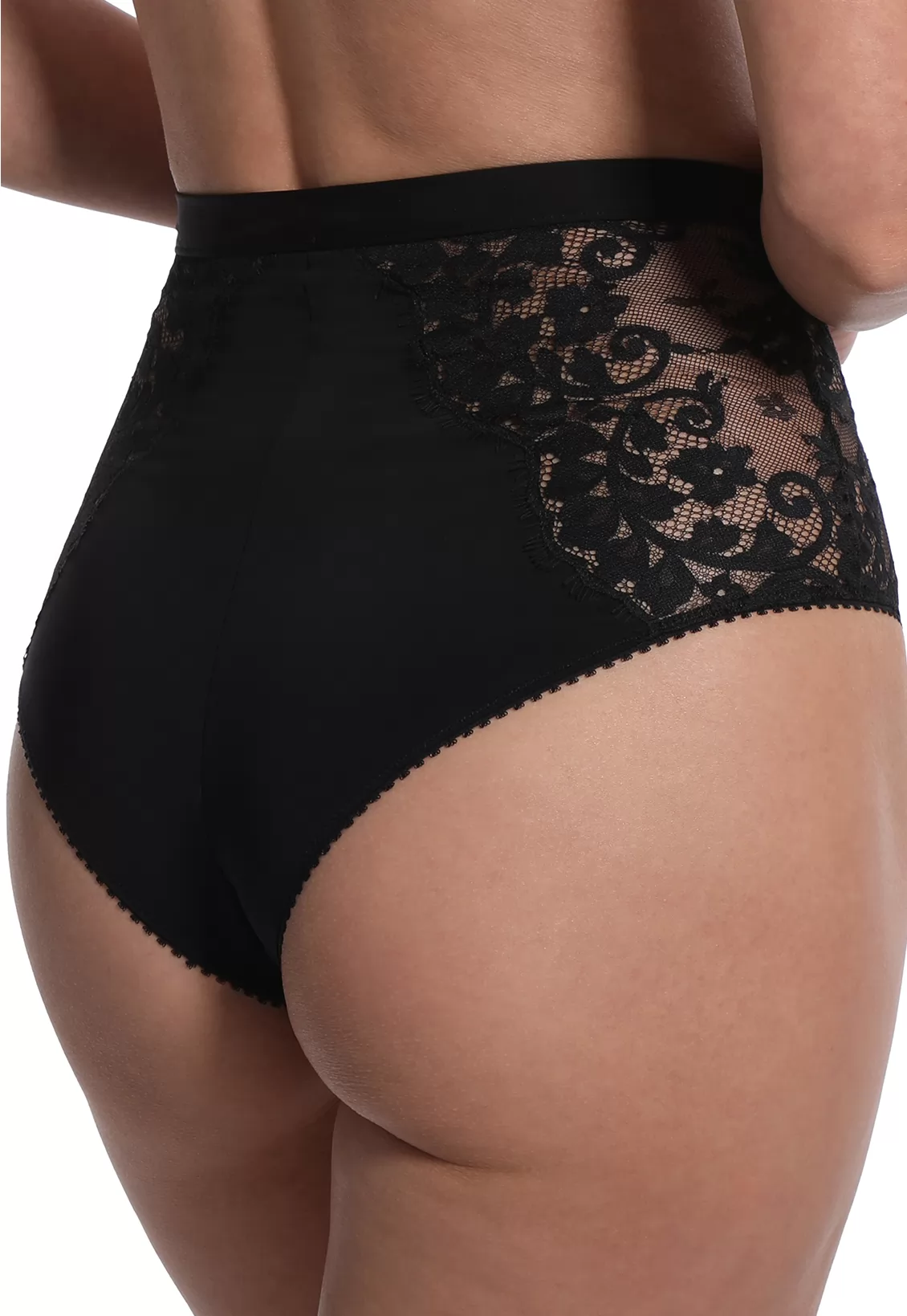 Rivoli black high waisted Brazilian Brief