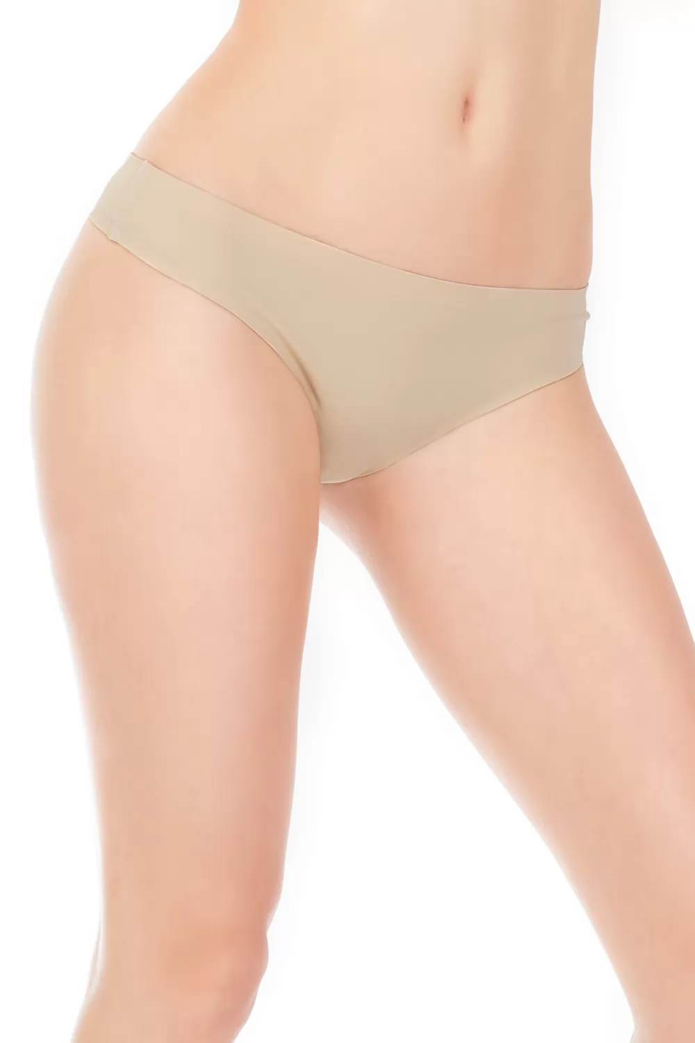 Seamless microfiber nude thong