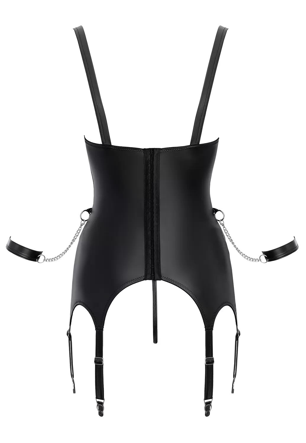 Sexy fetish basque crotchless thong