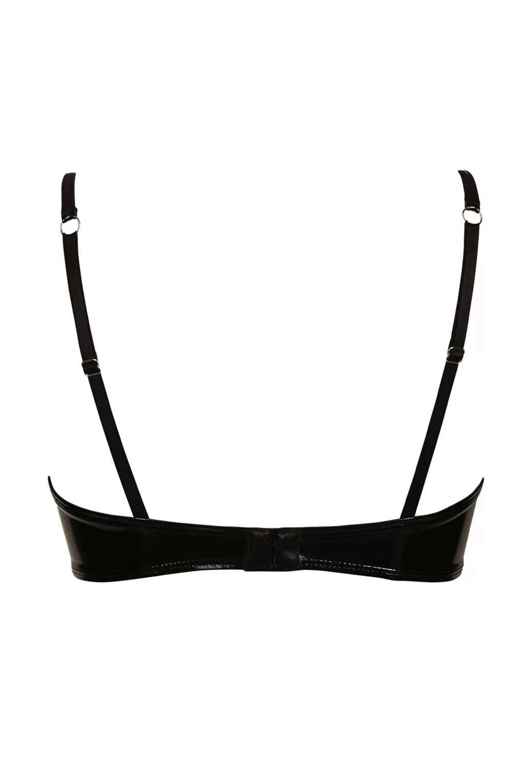 S black vinyl bra