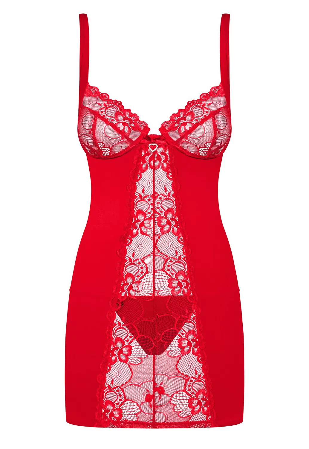 Chemise Lace Heartina Red