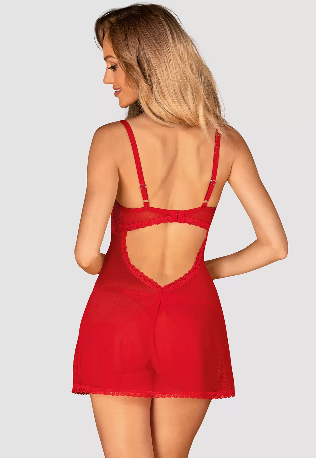 Chilisa red Babydoll and thong