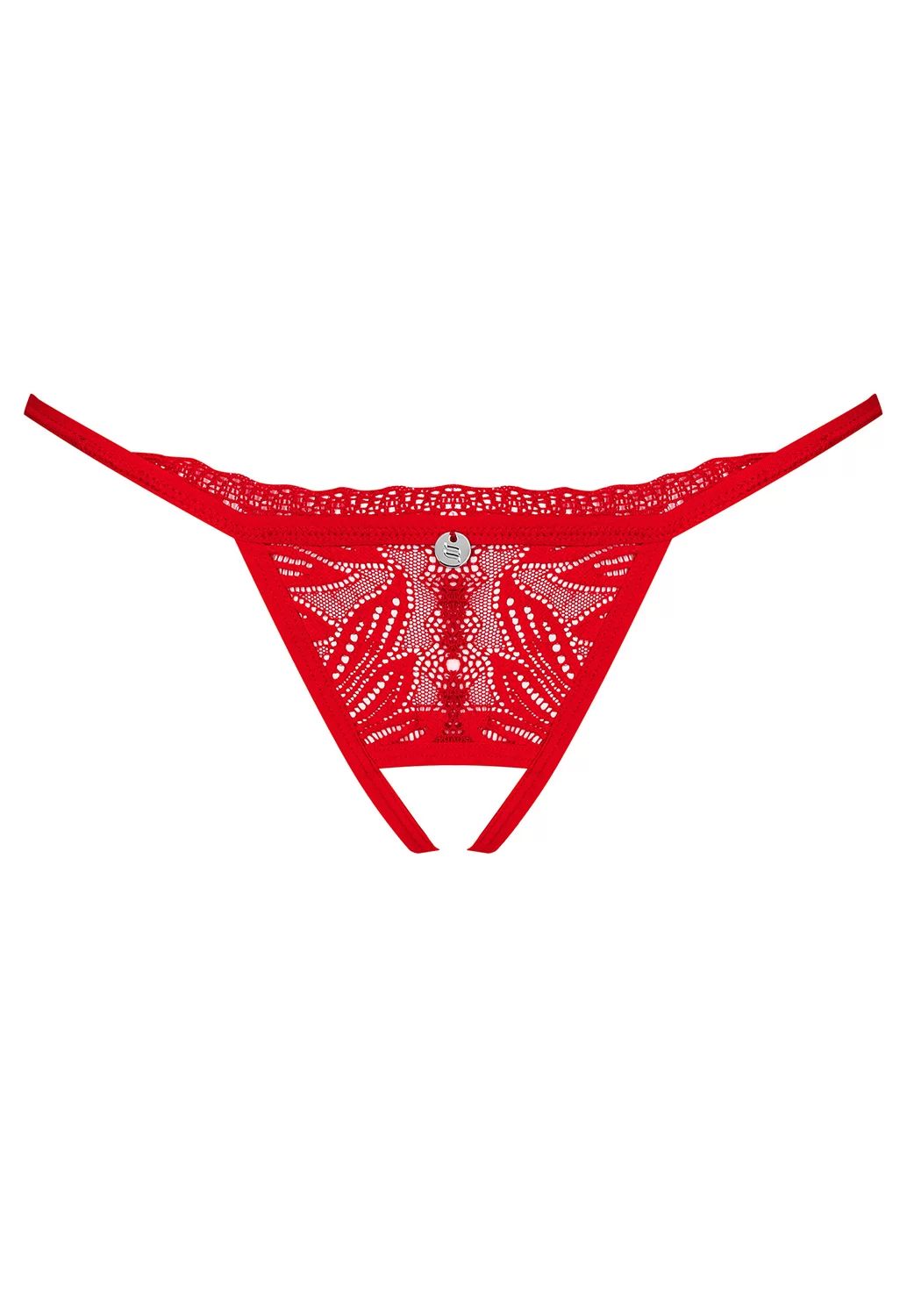 Chilisa red crotchless Thong